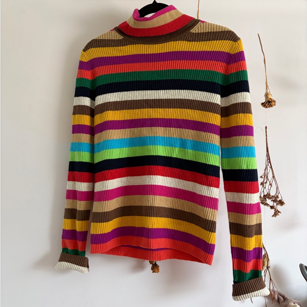Gap Colorful Striped Turtleneck Sweater